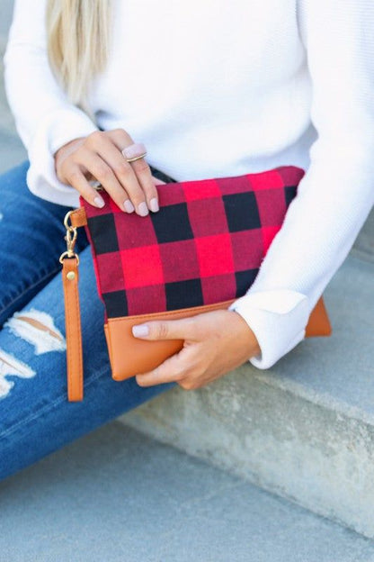 Buffalo Plaid Clutch us.meeeshop - 