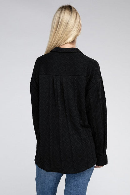 Button Front Knit Shacket | us.meeeshop