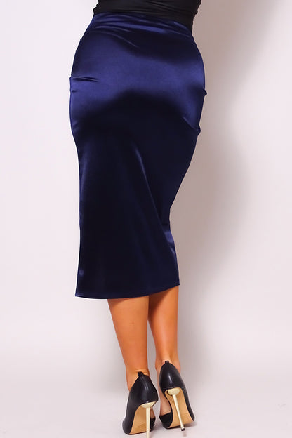Sexy Gathered Front Crossover Midi Skirt | us.meeeshop