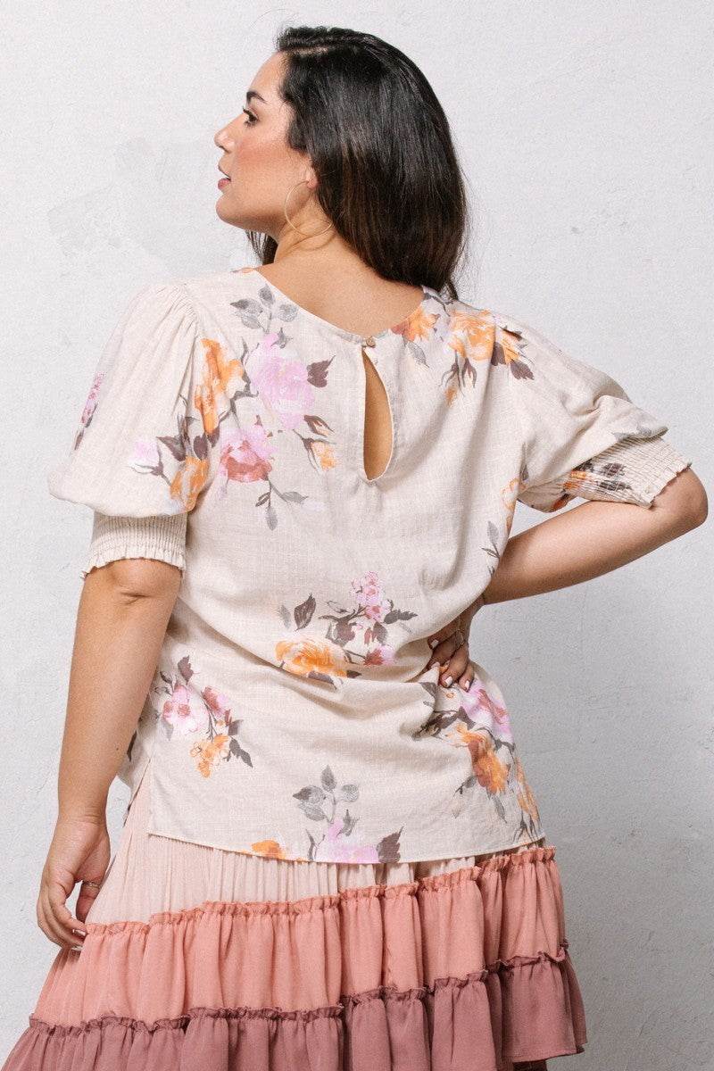 Floral Printed Woven Blouse - us.meeeshop