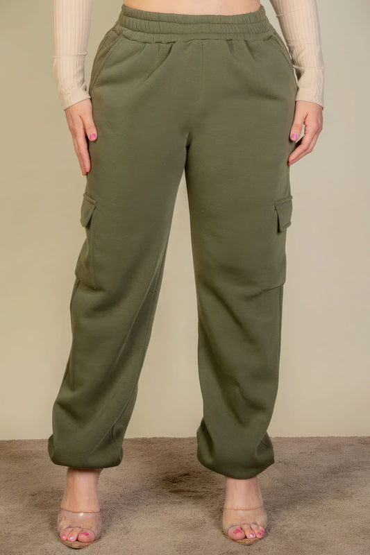 Plus Size Side Pocket Drawstring Waist Sweatpants | us.meeeshop