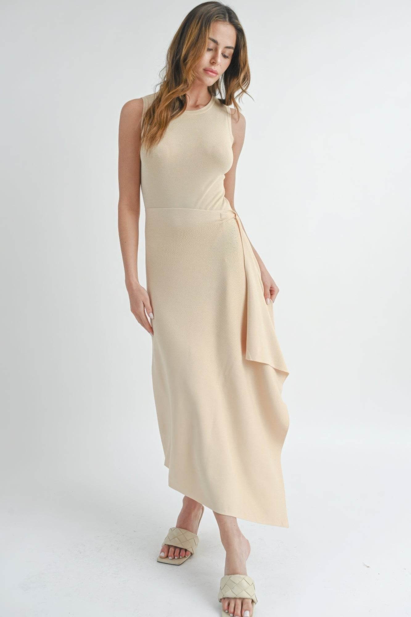 Maxi Dress With Slit - us.meeeshop