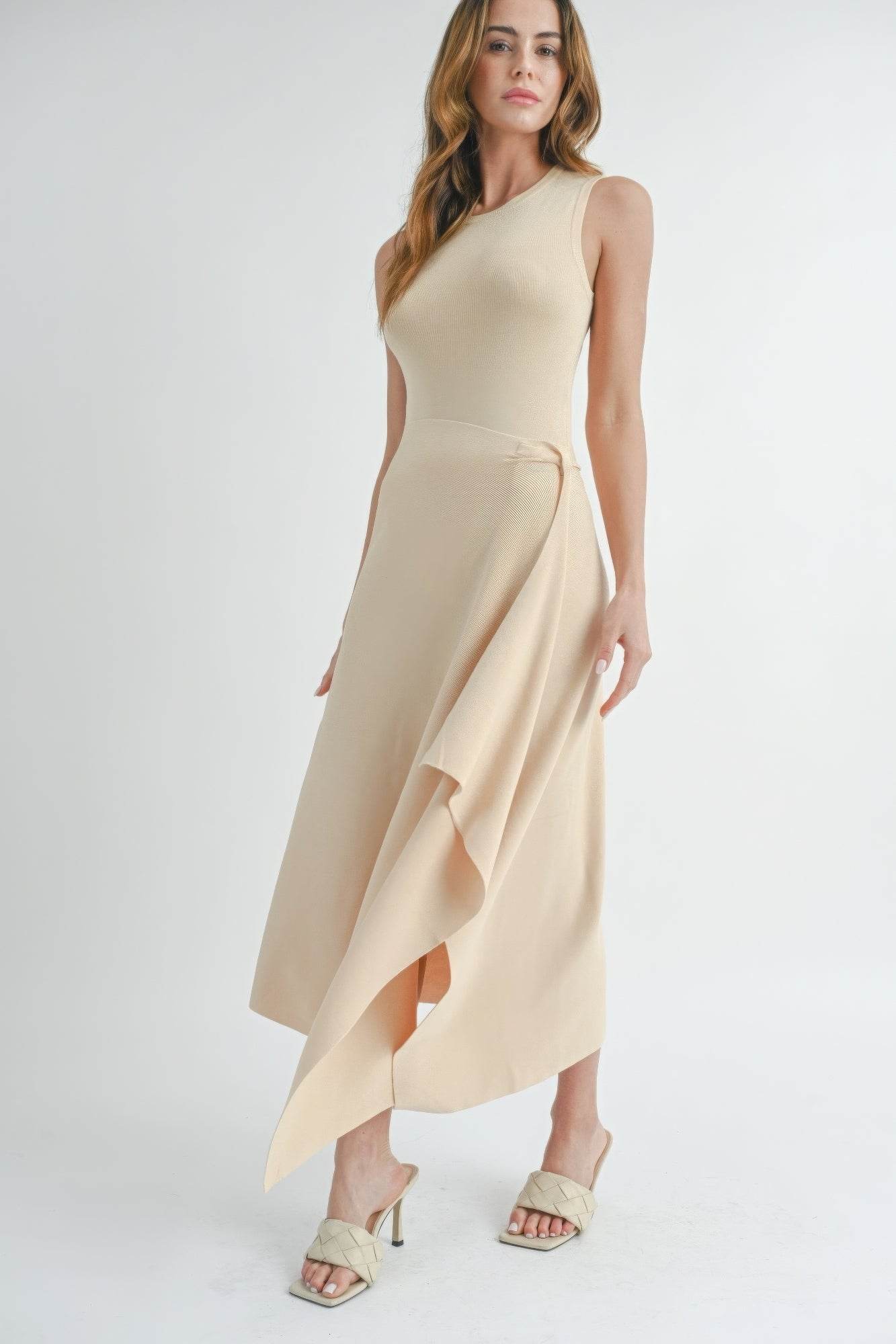 Maxi Dress With Slit - us.meeeshop