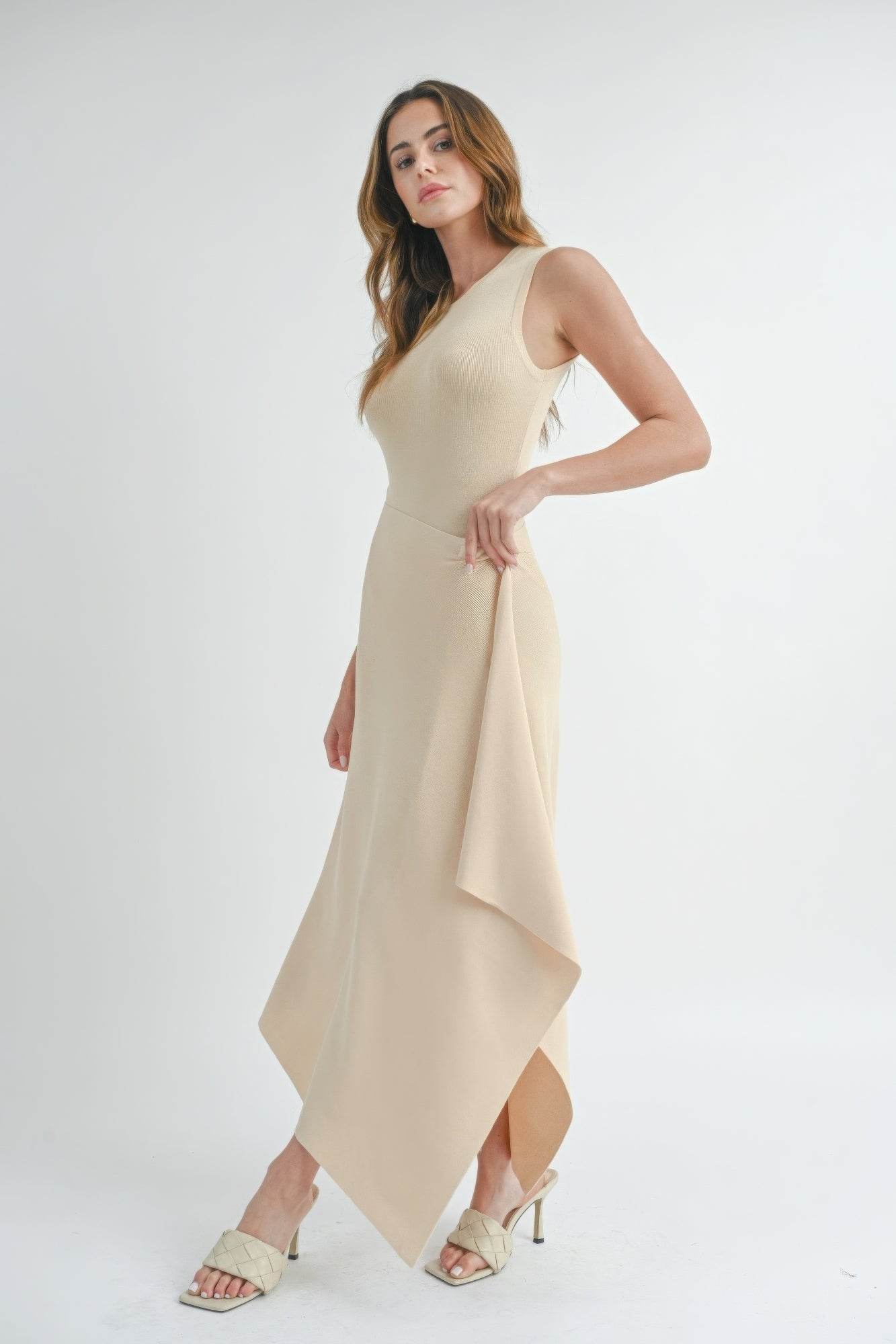 Maxi Dress With Slit - us.meeeshop