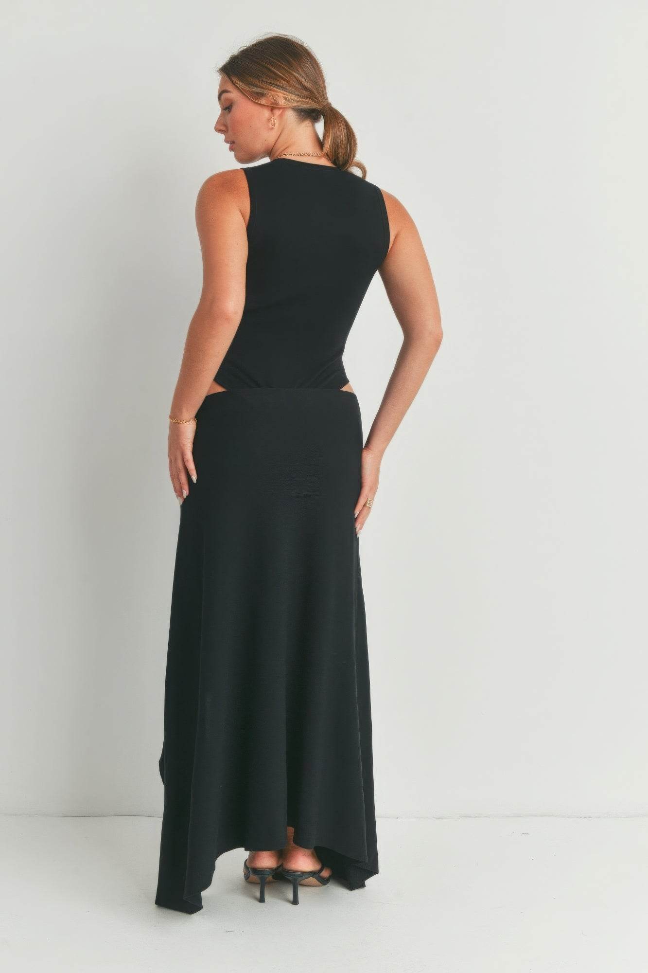 Maxi Dress With Slit - us.meeeshop