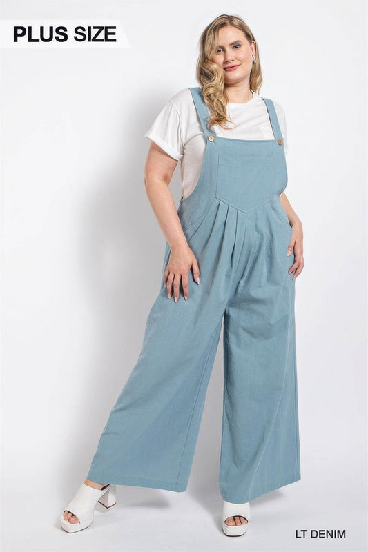 Pintuck detail overall with side pockets - us.meeeshop