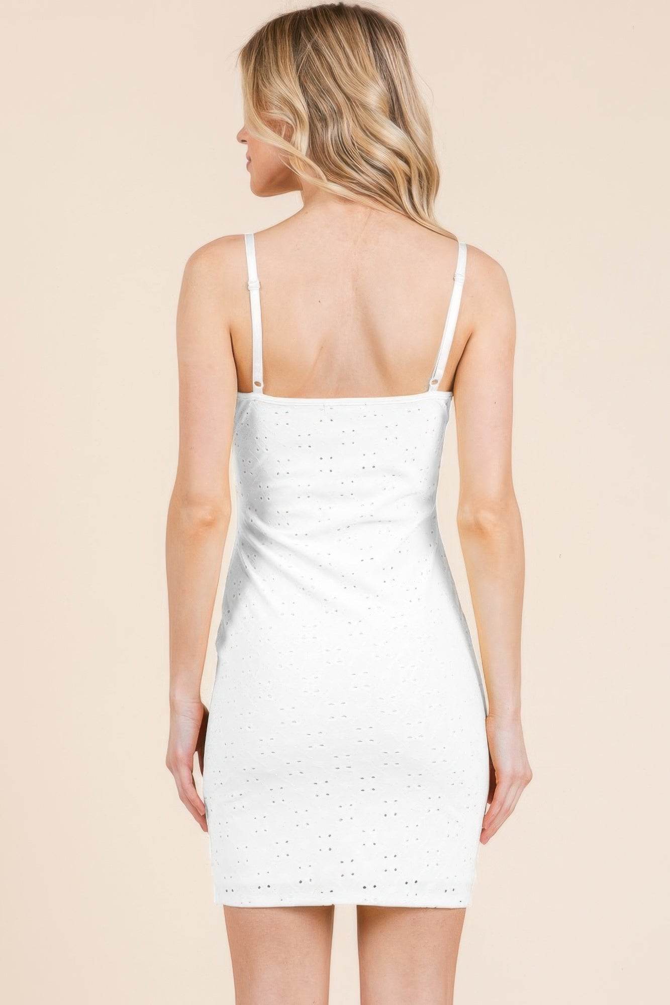 Eyelet Mini Dress - us.meeeshop