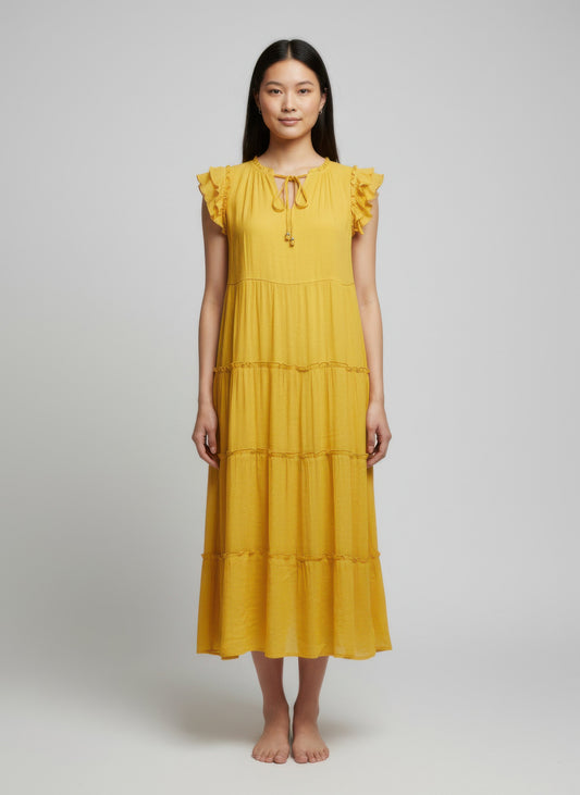 mlle gabrielle solid Mlle Gabrielle Solid Cap Sleeve Dress view 4 (dress) - shop at us.meeeshop