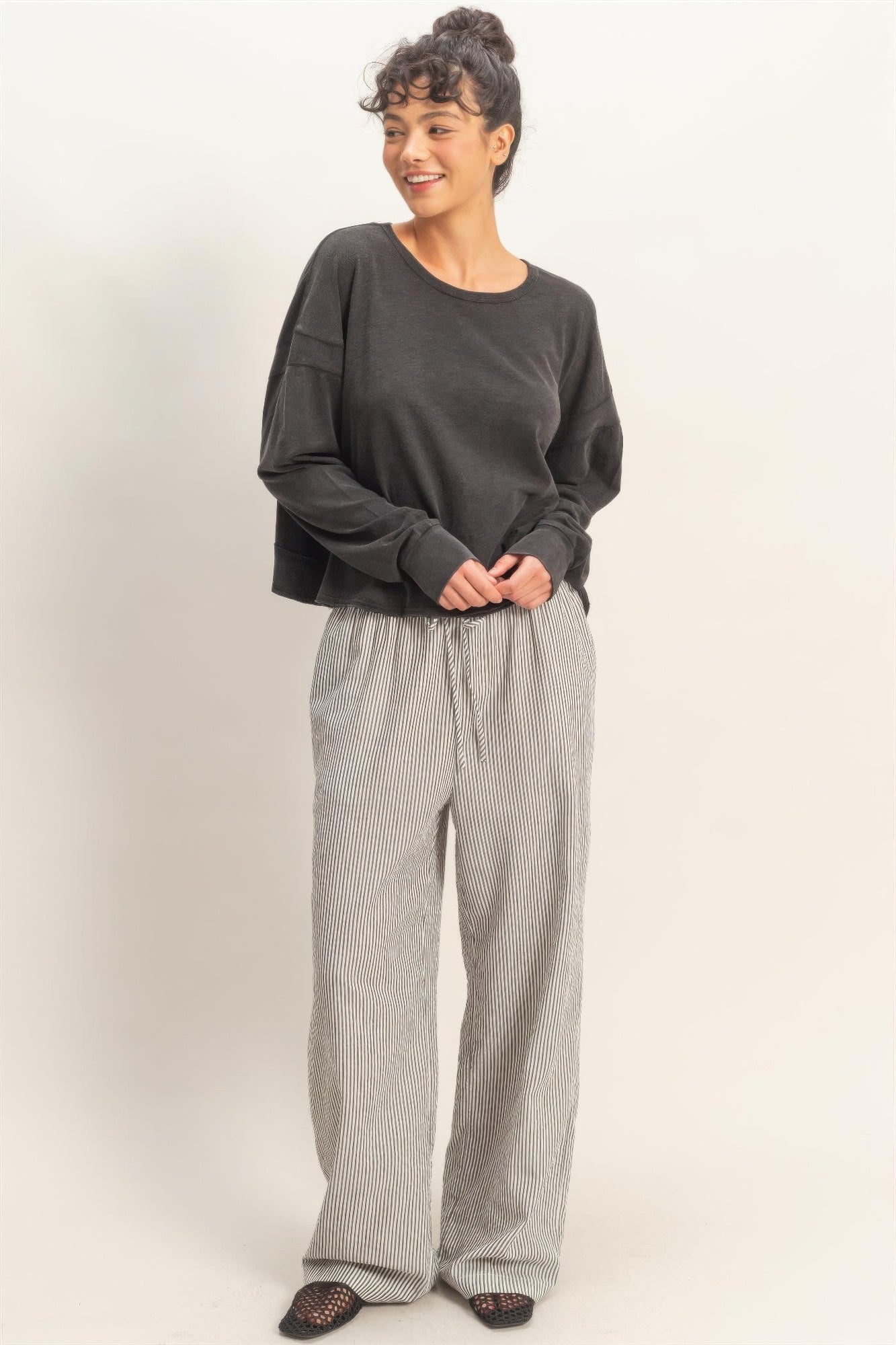 hyfve cross detail Hyfve Cross Detail Open Back Long-sleeve Top view 22 (top) - shop at us.meeeshop