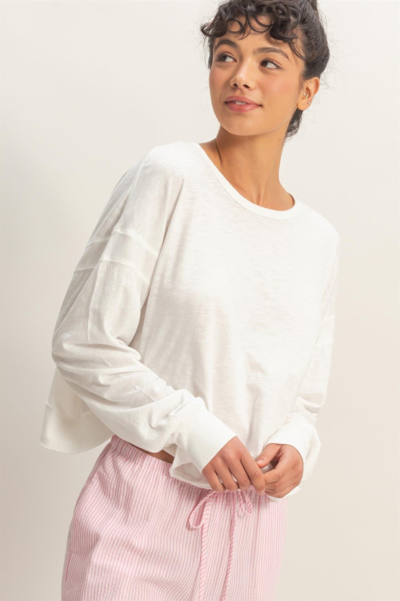 hyfve cross detail Hyfve Cross Detail Open Back Long-sleeve Top view 11 (top) - shop at us.meeeshop