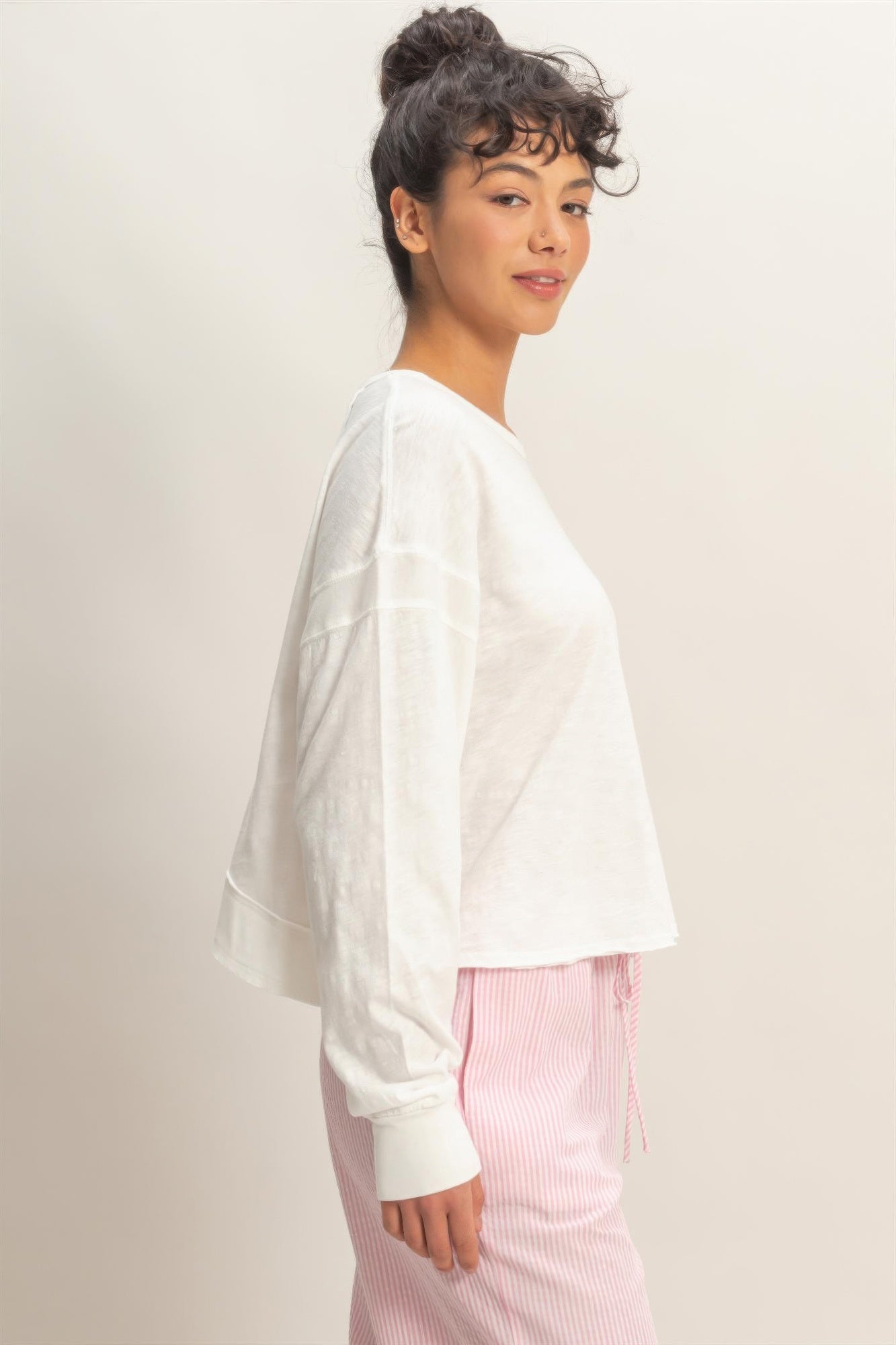 hyfve cross detail Hyfve Cross Detail Open Back Long-sleeve Top view 13 (top) - shop at us.meeeshop