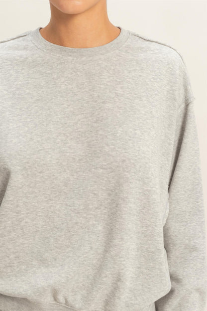 Hyfve Raw Edge Detail Burnout Sweatshirt | view 9 | Ccwholesaleclothing | us.meeeshop