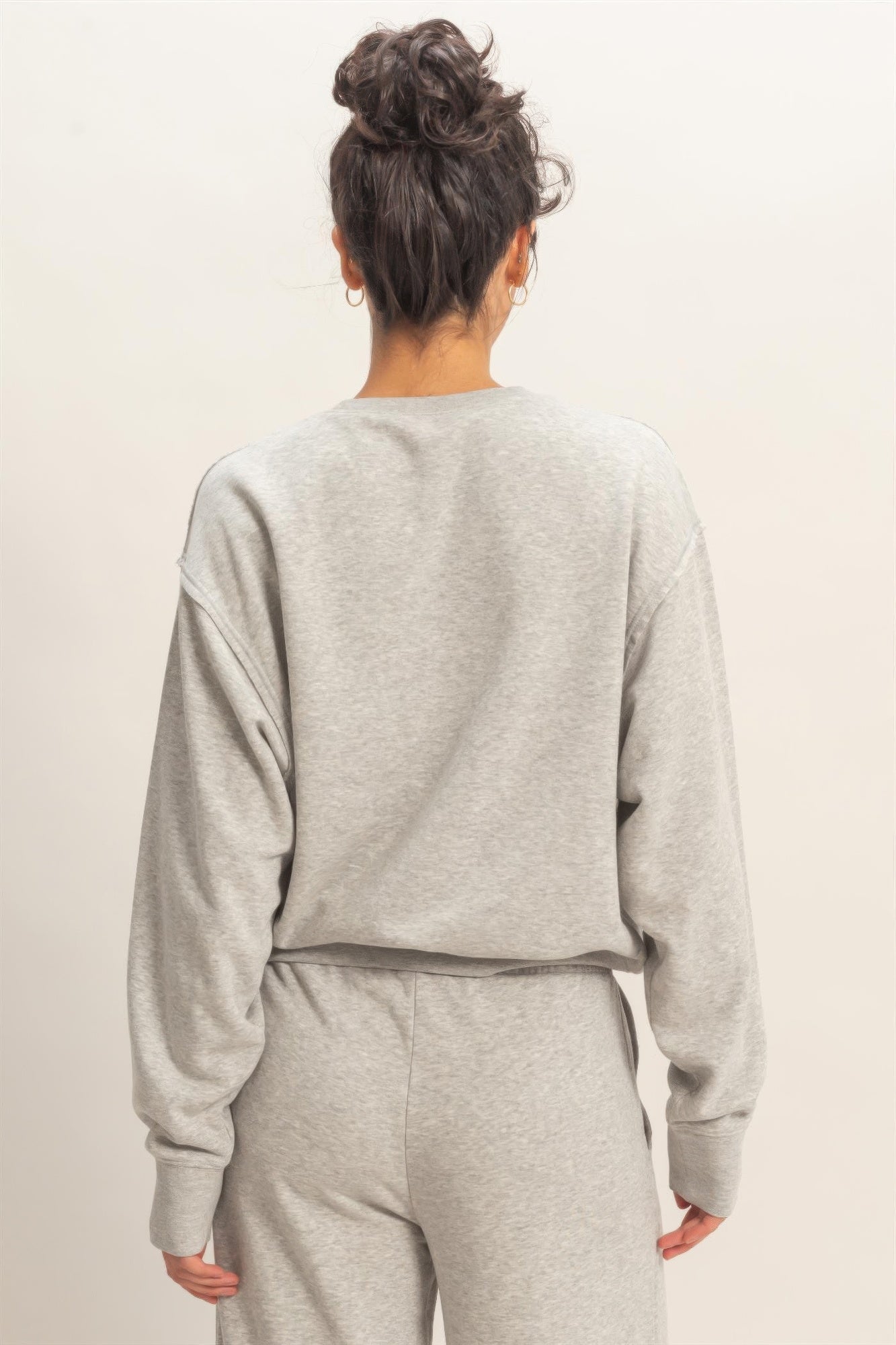 Hyfve Raw Edge Detail Burnout Sweatshirt | view 10 | Ccwholesaleclothing | us.meeeshop