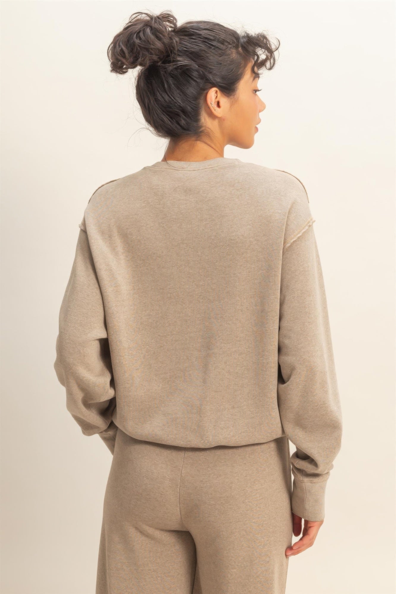 Hyfve Raw Edge Detail Burnout Sweatshirt | view 5 | Ccwholesaleclothing | us.meeeshop