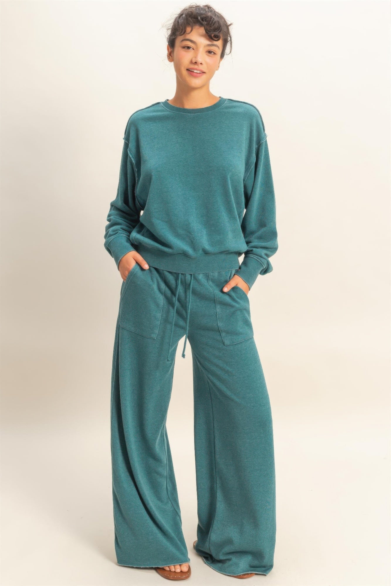 Hyfve Raw Edge Detail Burnout Sweatshirt | view 17 | Ccwholesaleclothing | us.meeeshop