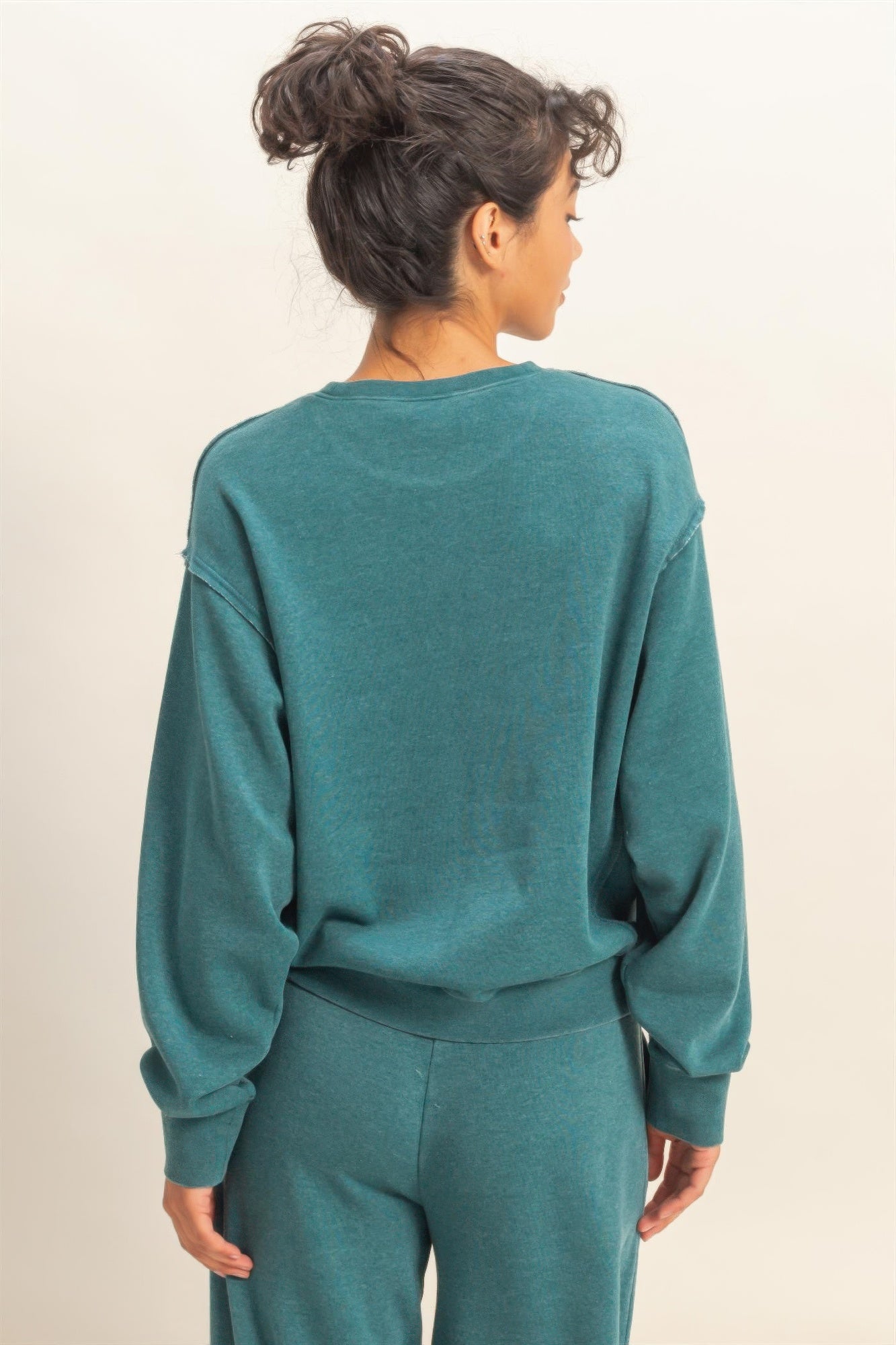 Hyfve Raw Edge Detail Burnout Sweatshirt | view 20 | Ccwholesaleclothing | us.meeeshop