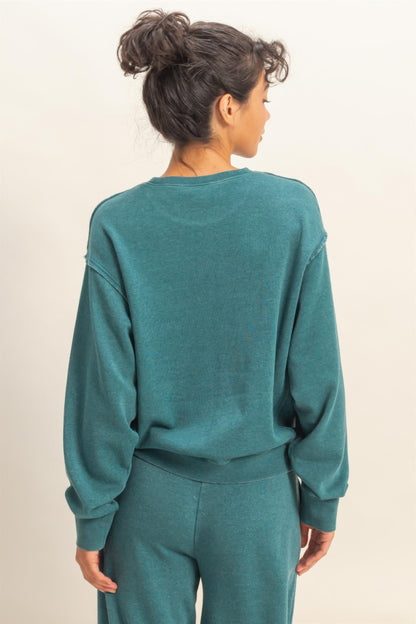 Hyfve Raw Edge Detail Burnout Sweatshirt | view 20 | Ccwholesaleclothing | us.meeeshop