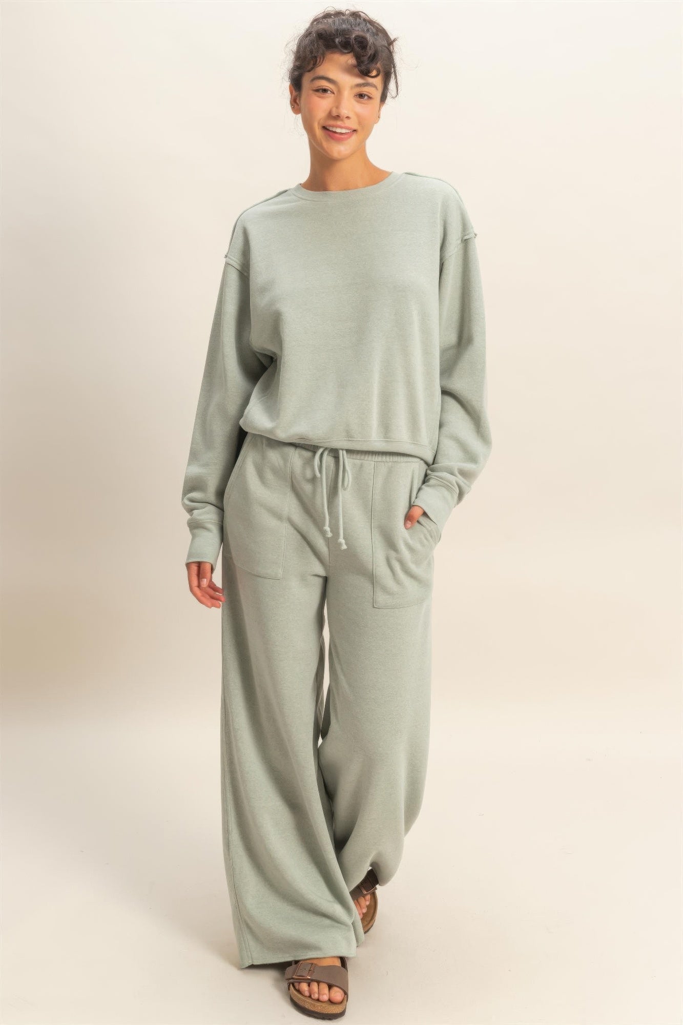 Hyfve Raw Edge Detail Burnout Sweatshirt | view 12 | Ccwholesaleclothing | us.meeeshop