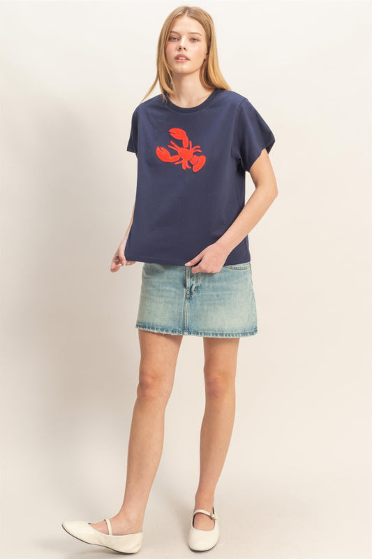 hyfve lobster patch Hyfve Lobster Patch Tee view 2 (top) - shop at us.meeeshop