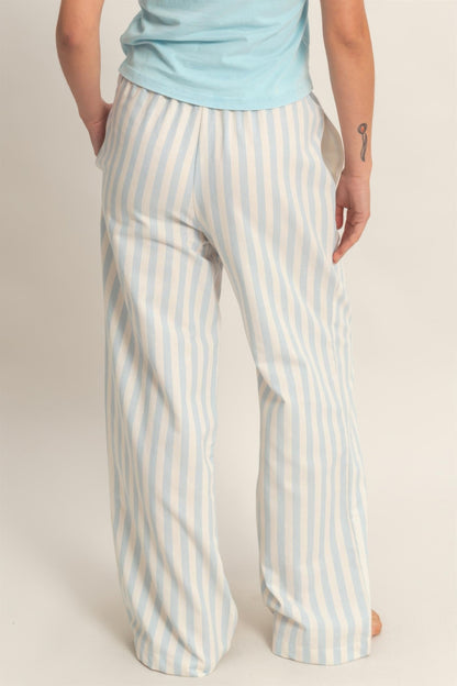 hyfve vertical striped Hyfve Vertical Striped Elastic Pants with Side Pockets view 24 (bottom) - shop at us.meeeshop
