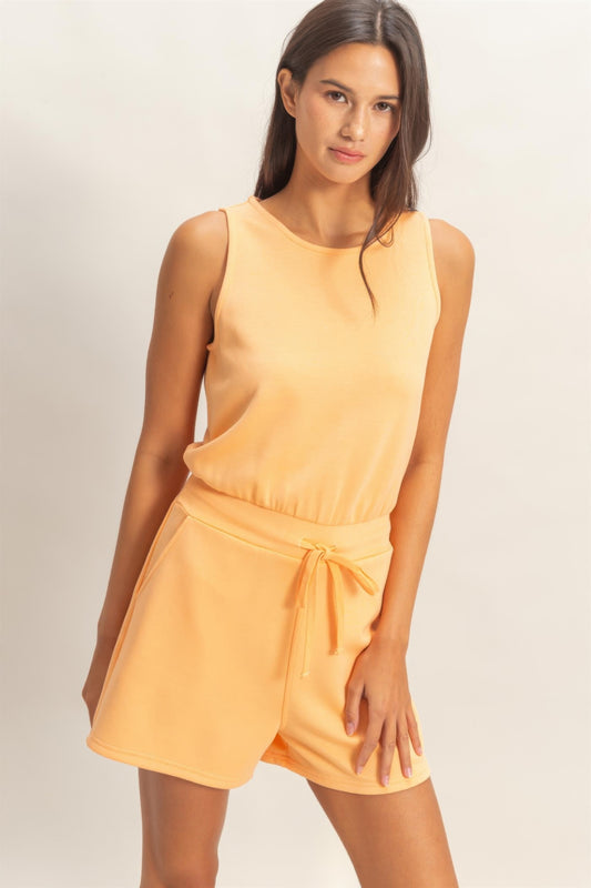 Hyfve Drawstring Waist Sleeveless Romper | Ccwholesaleclothing | us.meeeshop