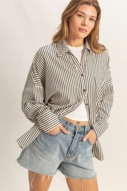 Hyfve Striped Button-up Shirt