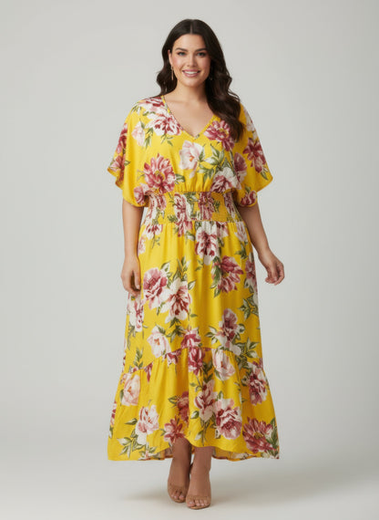 mlle gabrielle floral Mlle Gabrielle Floral Dress - plus Size 1XL (dress) - shop at us.meeeshop