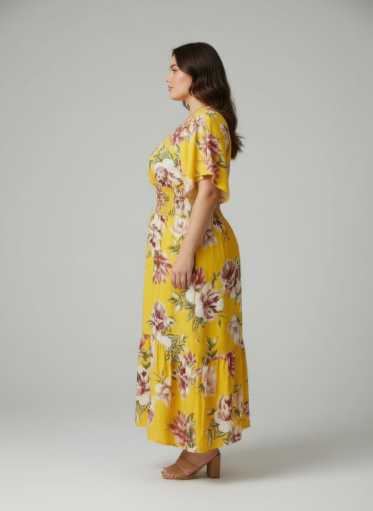 Mlle Gabrielle Floral Dress - Plus Size us.meeeshop - Dresses