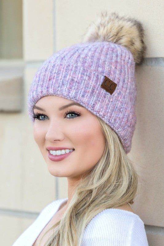 CC Cozy Marled Pom Beanie - us.meeeshop