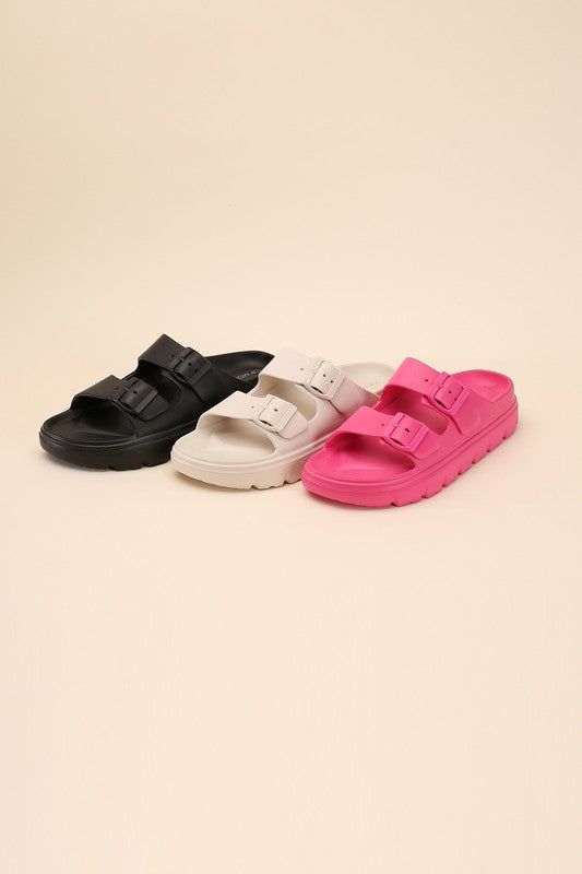 Cairo-1 Buckle Strap Slides us.meeeshop - Shoes