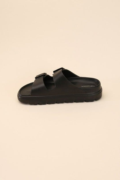 Cairo-1 Buckle Strap Slides - us.meeeshop