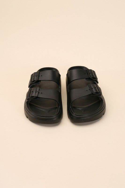 Cairo-1 Buckle Strap Slides - us.meeeshop