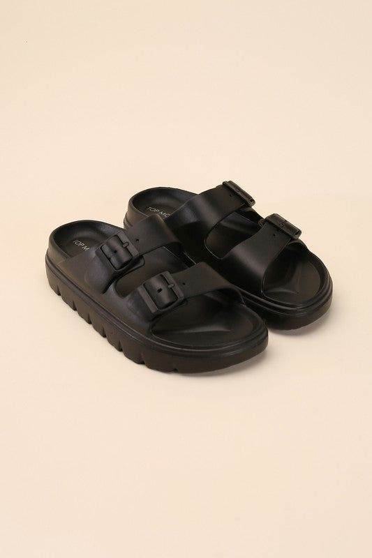 Cairo-1 Buckle Strap Slides - us.meeeshop