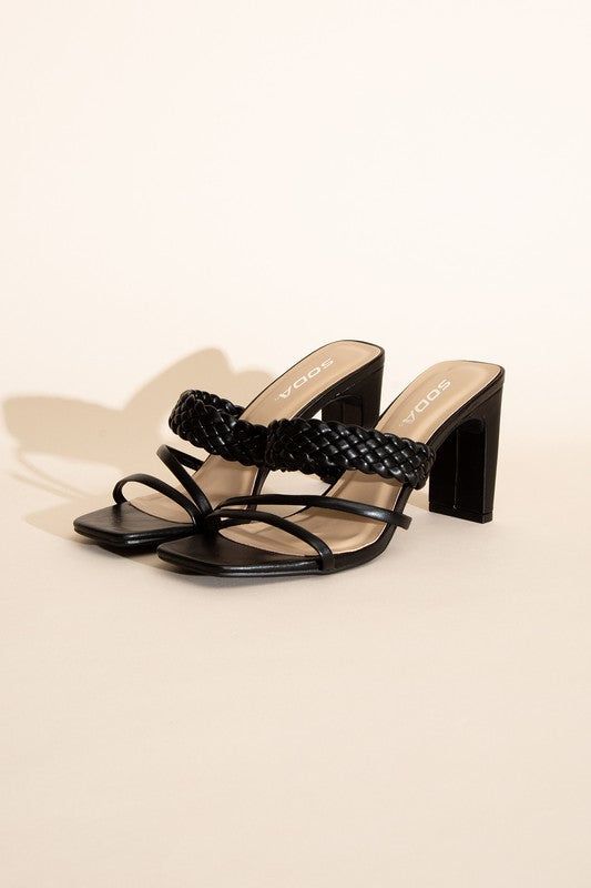 Carmen-S Braided Strap Sandal Heels us.meeeshop - Shoes