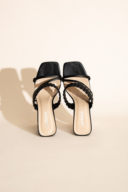 Carmen-S Braided Strap Sandal Heels | us.meeeshop