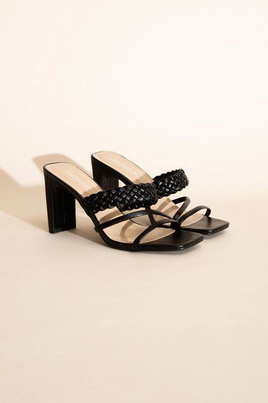 Carmen-S Braided Strap Sandal Heels - us.meeeshop