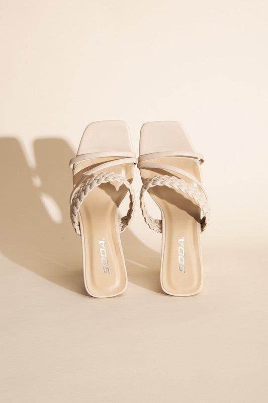 Carmen-S Braided Strap Sandal Heels - us.meeeshop