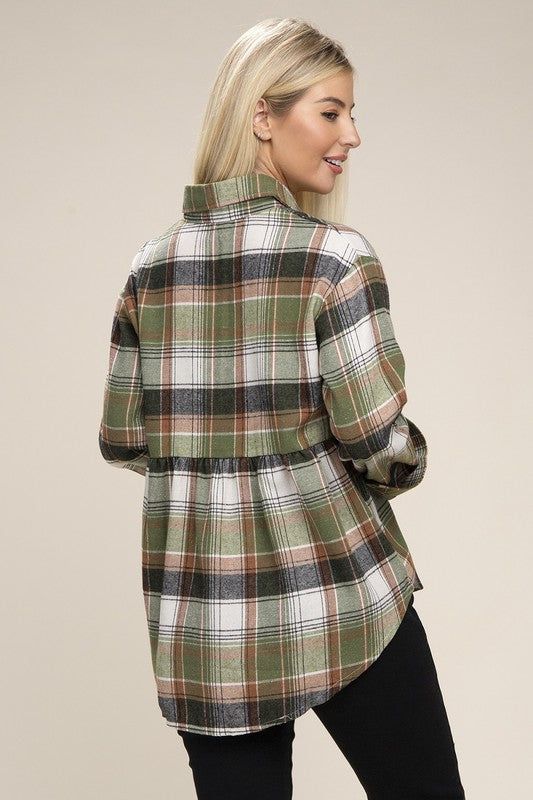 Checked Pocket long sleeve shirt - us.meeeshop