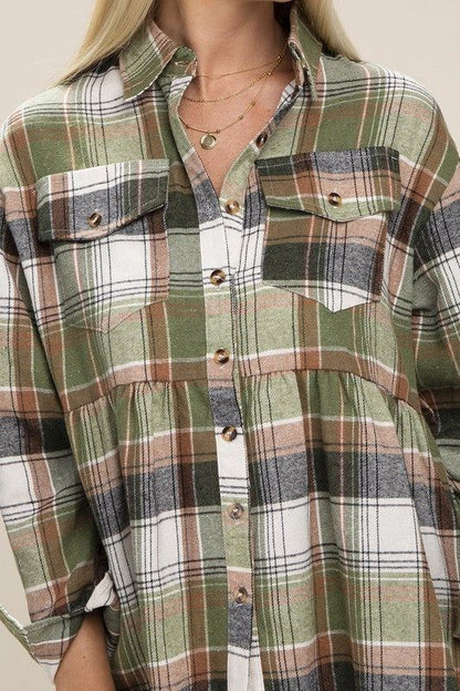 Checked Pocket long sleeve shirt - us.meeeshop