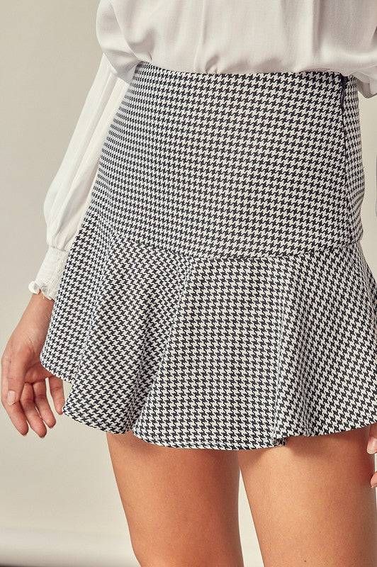 Checkered A Line Skort us.meeeshop - Skirts