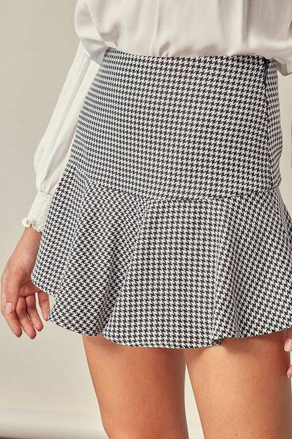 Checkered A Line Skort us.meeeshop - Skirts