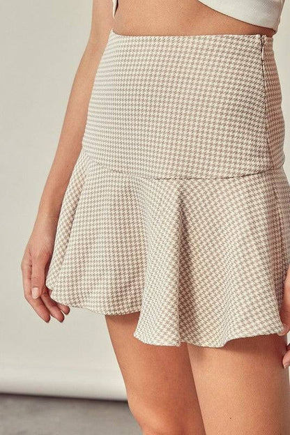 Checkered A Line Skort us.meeeshop - 