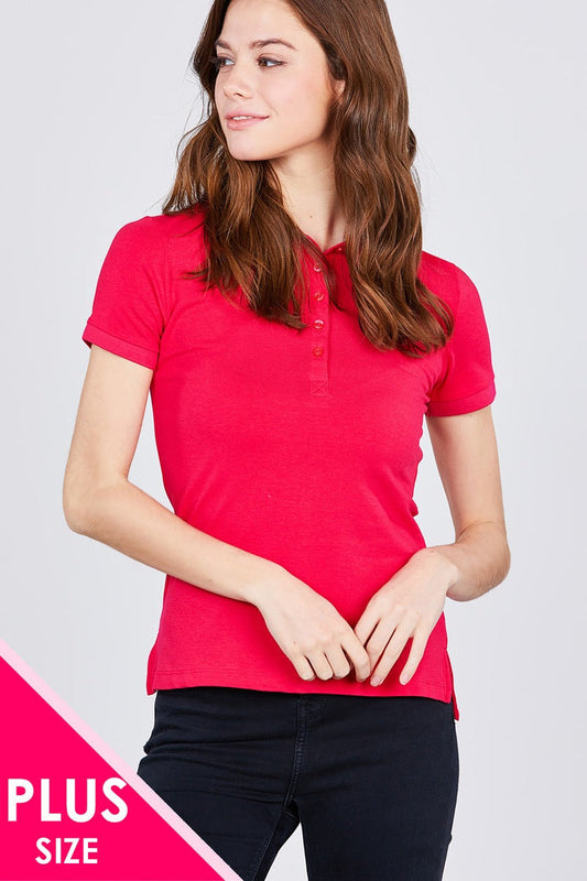 Classic Jersey Spandex Polo Top | us.meeeshop