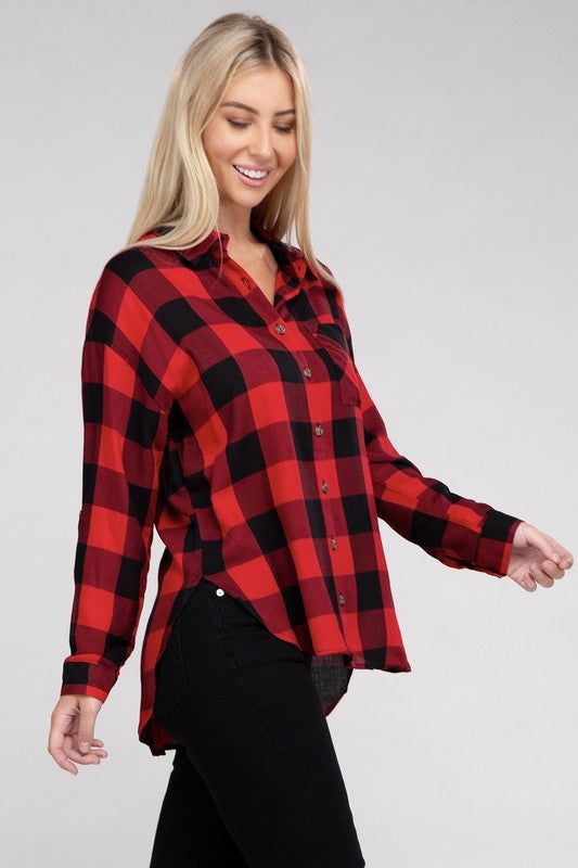 Classic Plaid Flannel Shirt us.meeeshop - Shirts & Tops