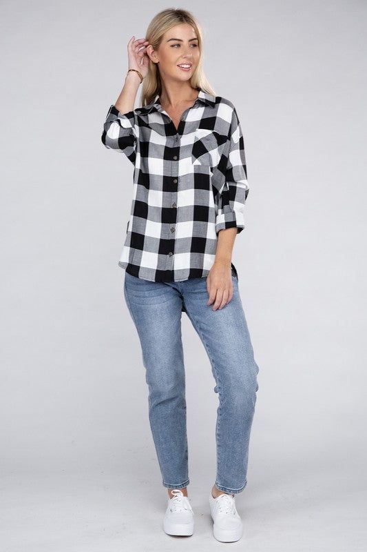 Classic Plaid Flannel Shirt us.meeeshop - 