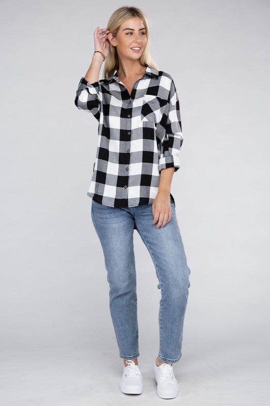 Classic Plaid Flannel Shirt - us.meeeshop