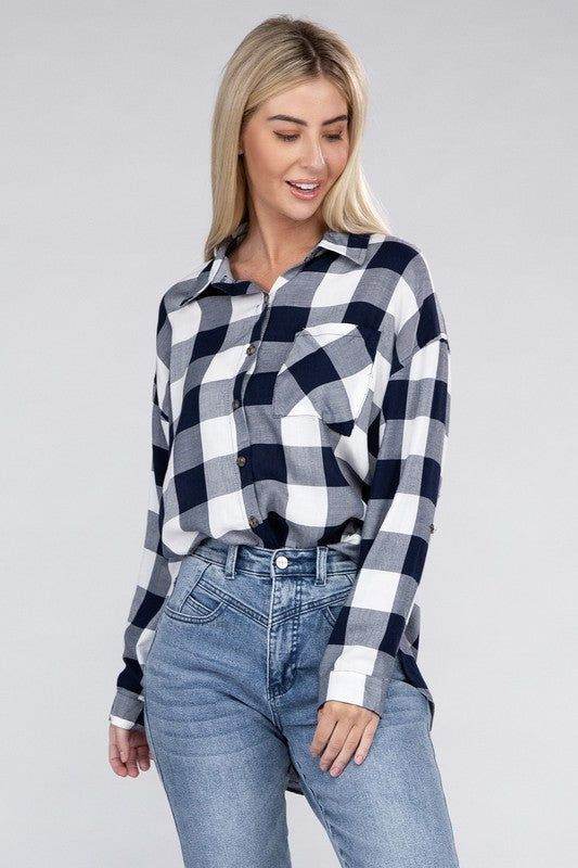 Classic Plaid Flannel Shirt - us.meeeshop