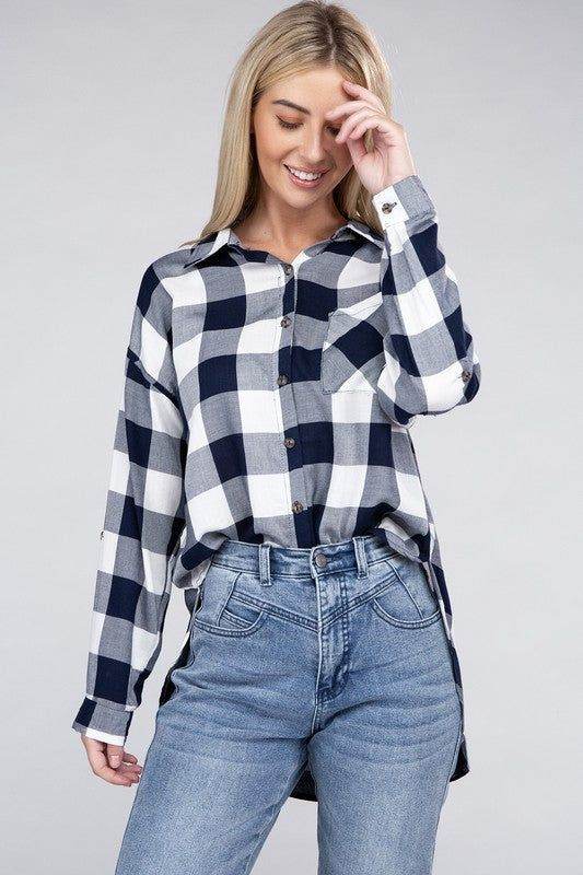 Classic Plaid Flannel Shirt - us.meeeshop