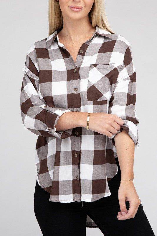 Classic Plaid Flannel Shirt - us.meeeshop