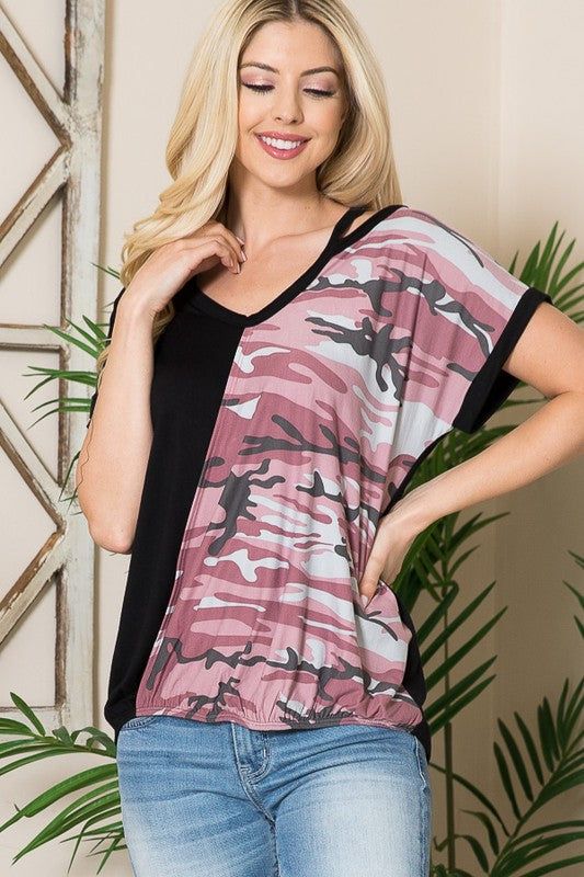 Cold Shoulder Wrap Front Top us.meeeshop - Shirts & Tops